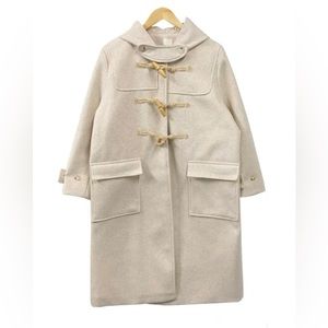 Hooded woolen coat Winter Korean medium length small buckle thickened tweed coat